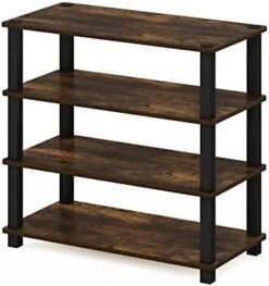 Furinno 14038EX/BK TST No Tools 3-Tier Wide Shoe Storage Rack, Espresso/Black -Safavieh Furniture 41sSIpGq L. AC 1
