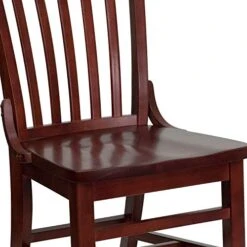 EMMA + OLIVER School House Back Mahogany Wood Chair -Safavieh Furniture 41sUhHPLQ2L
