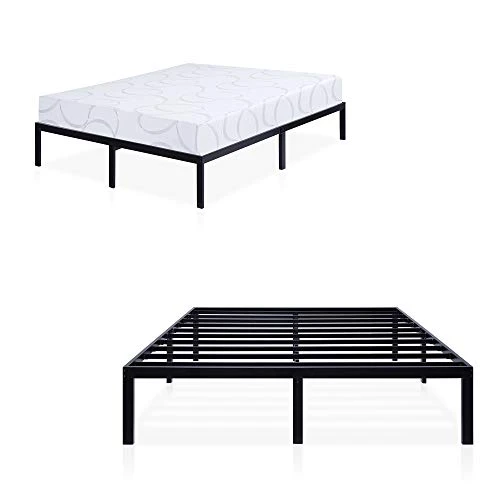 14 Inch Deluxe Dura Steel Slat Bed Frame, Full, Black 1 14 Inch Deluxe Dura Steel Slat Bed Frame, Full, Black