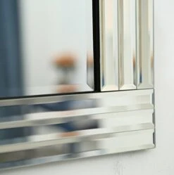 RICHTOP Wall Mirror Triple Bevelled Edges Rectangle Large Silver Wall Mounted Mirror For Living Room, Hallway,Office(90X60CM) -Safavieh Furniture 41skN9OLYDL