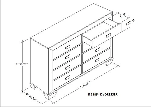 - Black/Brown Wood Queen Size Bedroom Furniture Set, Bed, Dresser, Mirror & 2 Nightstands 5 - Black/Brown Wood Queen Size Bedroom Furniture Set, Bed, Dresser, Mirror & 2 Nightstands - Image 5