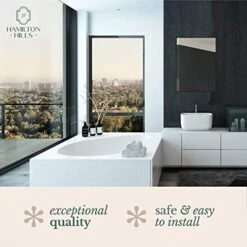 Hamilton Hills 22x30 Inch Metal Framed Brushed Black Rectangular Mirror | Simple Edge Bathroom Mirrors For Wall | Decorative Entryway Squared Corners Mirror | Hangs Horizontally And Vertically -Safavieh Furniture 41srt6kl5hL