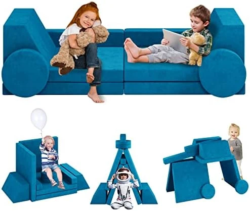 Linor Kids Couch 10 Pcs Toddler Couch, Baby Kids Sofa Couch For Bedroom & Playroom, Over 10 Combinations Creative Modular Sofa For Imaginative Kids, Kids Furniture(Grey) 11 Linor Kids Couch 10 Pcs Toddler Couch, Baby Kids Sofa Couch For Bedroom & Playroom, Over 10 Combinations Creative Modular Sofa For Imaginative Kids, Kids Furniture(Grey) - Image 11
