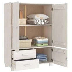 Closet Wardrobe,Cube Shelf Armoire Pantry Cabinet,Clothes Storage Organizer,for Bedroom, Laundry Room,Wardrobe White 39"x17.7"x53.9" Solid Wood Pine -Safavieh Furniture 41t78Nl43LL