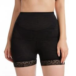 MatureGirl Underwear Shorts Lace Corset Active Butt Casual Patch Cushion Women Sponge Lifting Shapeware Full Bodysuit (Black, XL)