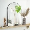 HARRITPURE 24" X 36" Arch Mirror Bathroom Wall Mounted Mirrors Black Vanity Mirror With Metal Frame For Bedroom Living Room Entryway