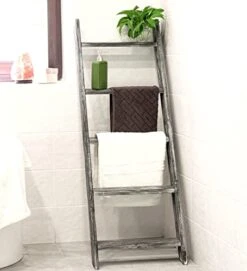 4.5 Ft Blanket Ladder Farmhouse – Home Decor Wooden Quilt Decorative Ladder