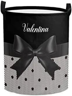 Personalized Laundry Basket Hamper,Princess Princes Black Pink,Collapsible Storage Baskets With Handles For Kids Room,Clothes, Nursery Decor -Safavieh Furniture 41u79IJsm7L. AC