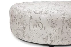 Baxton Studio Cardiff Script Print Modern Tufted Ottoman, Beige -Safavieh Furniture 41uChYbjCEL