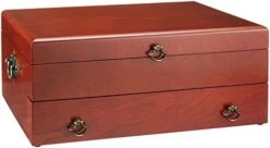 Istol Mahogany Finish Flatware Chest, 11.55 LB, Brown