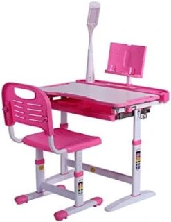 Peacur Kids Desk Study Table, Height Adjustable Student Desk And Chair Set, Children Desk W/Lamp, With Students Writing Desk Tilt Desktop Storage Drawer Bookstand For Boys & Girls (Pink) 11 Peacur Kids Desk Study Table, Height Adjustable Student Desk And Chair Set, Children Desk W/Lamp, With Students Writing Desk Tilt Desktop Storage Drawer Bookstand For Boys & Girls (Pink) -Safavieh Furniture 41uLOOAxDXL. AC