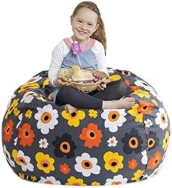 CALA Stuffed Animal Storage Bean Bag Chair-Cover Only- Extra Large 38" Kids Soft Toy Storage - 100% Cotton Canvas Bean Bag Chair(Camouflage) -Safavieh Furniture 41uPqRNaXrL. AC