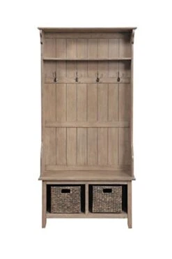 Boraam Carolyn Hall Tree, Driftwood Wire BRUSH