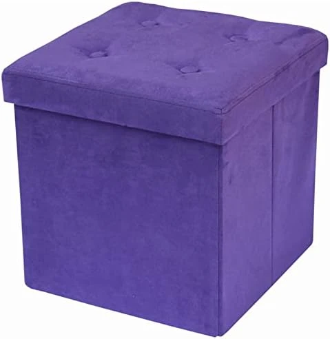 Sorbus Storage Ottoman Bench – Collapsible/Folding Bench Chest With Cover – Perfect Toy And Shoe Chest, Hope Chest, Pouffe Ottoman, Seat, Foot Rest, – Contemporary Faux Suede (Teal) 6 Sorbus Storage Ottoman Bench – Collapsible/Folding Bench Chest With Cover – Perfect Toy And Shoe Chest, Hope Chest, Pouffe Ottoman, Seat, Foot Rest, – Contemporary Faux Suede (Teal) - Image 6