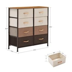 8 Drawers Dresser Organizer, Fabric Storage Tower & Chest For Bedroom Hallway Nursery Entryway With Sturdy Steel Frame Wood Top, Mixed Color 10 8 Drawers Dresser Organizer, Fabric Storage Tower & Chest For Bedroom Hallway Nursery Entryway With Sturdy Steel Frame Wood Top, Mixed Color -Safavieh Furniture 41ud1csTJyL