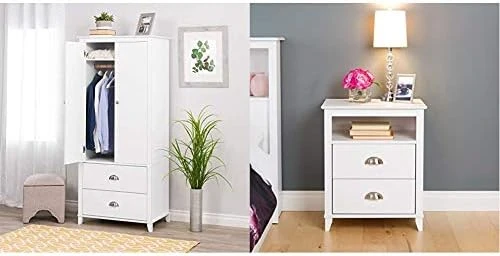 Prepac Yaletown 2 Door Armoire, 21"D X 31.5"W X 72"H, White 8 Prepac Yaletown 2 Door Armoire, 21"D X 31.5"W X 72"H, White - Image 8