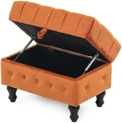 Artechworks Storage Coffee Table Ottoman, Button Tufted Velvet Upholstery Footstool Bed Ottoman For Living Room, Home Office, Space-Saving Storage Toy Box Stool, Pink 18 Artechworks Storage Coffee Table Ottoman, Button Tufted Velvet Upholstery Footstool Bed Ottoman For Living Room, Home Office, Space-Saving Storage Toy Box Stool, Pink -Safavieh Furniture 41ufwRDh5NL. AC