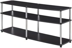 Convenience Concepts Designs2Go 3 Tier 60" TV Stand, Weathered Gray -Safavieh Furniture 41ulY2EcKL. AC