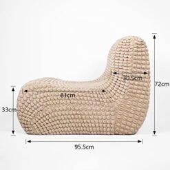 N&V Single Seated Foam Sofa, Armless Floor Sofa, One Piece High Density Foam, Removable And Machine Washable Cover, Champagne -Safavieh Furniture 41utrDIoSsL