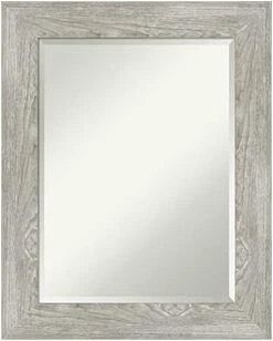 Amanti Art Vanity Framed Bathroom Mirror, Glass Size 22 X 28, Alta Brown Grey -Safavieh Furniture 41uz5BHG3L. AC