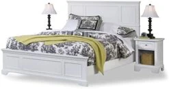 Bedford Queen Bed Headboard, Footboard, Rails And Matching Wood Panel Bed Chest And Nightstand Set In Black 15 Bedford Queen Bed Headboard, Footboard, Rails And Matching Wood Panel Bed Chest And Nightstand Set In Black -Safavieh Furniture 41v41UsQ dL. AC