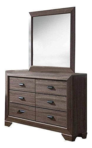 - Black/Brown Wood Queen Size Bedroom Furniture Set, Bed, Dresser, Mirror & 2 Nightstands 3 - Black/Brown Wood Queen Size Bedroom Furniture Set, Bed, Dresser, Mirror & 2 Nightstands - Image 3