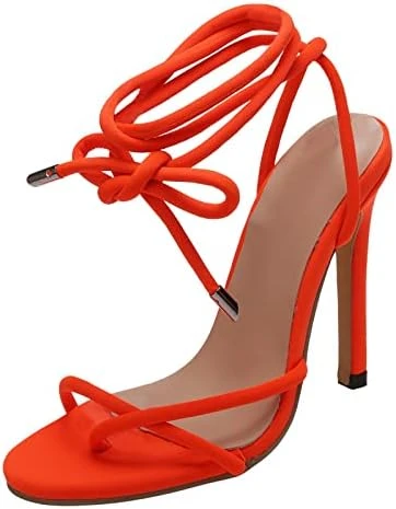 MatureGirl Womens Sandals Fashion Women Summer Flock Cross Straps Comfortable Thin High Heels Shoes Peep Toe Breathable Sandals Green River Shoes Women (Hot Pink, 9) 12 MatureGirl Womens Sandals Fashion Women Summer Flock Cross Straps Comfortable Thin High Heels Shoes Peep Toe Breathable Sandals Green River Shoes Women (Hot Pink, 9) - Image 12