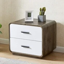 Bedside Table, Bedside Table Simple Nightstand, Modern Bedside Table 2-Drawer Living Room Bedroom, Small Spaces Storage Cabinet Living Room Side End Table -Safavieh Furniture 41vIGZzz7L. AC