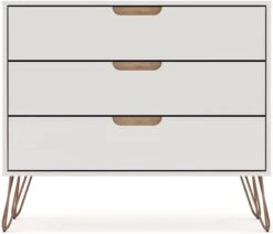 Manhattan Comfort Rockefeller Mid-Century Modern 3 Drawer Bedroom Dresser, 35.24", Black -Safavieh Furniture 41vLz66dt6L. AC