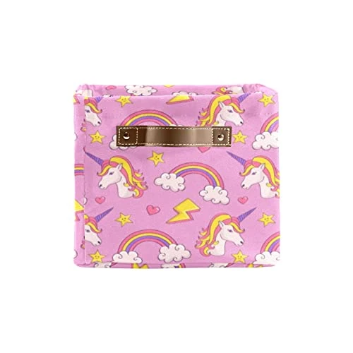 Dreamy Unicorns Rainbows Personalized Large Storage Box For Toy,Bathroom,Nursery,Home Kitchen Shelves,Custom Closet Decorative Storage Bins 1 Pack 2 Dreamy Unicorns Rainbows Personalized Large Storage Box For Toy,Bathroom,Nursery,Home Kitchen Shelves,Custom Closet Decorative Storage Bins 1 Pack - Image 2