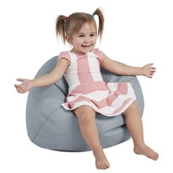 Factory Direct Partners 10478-NV SoftScape Classic 35" Junior Bean Bag Chair, Furniture For Kids, Libraries Or Home - Navy -Safavieh Furniture 41vWzVTfL5L