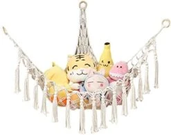 Areclern Stuffed Animal Storage Plush Toy Hanging Mesh Toy Net Toy Organizers And Storage Kids Bedroom Decor Beige -Safavieh Furniture 41vcxhZrCtL. AC