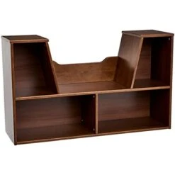 Amazon Basics Kids Bookcase With Reading Nook And Storage Shelves - Espresso -Safavieh Furniture 41vsUSqXt2L