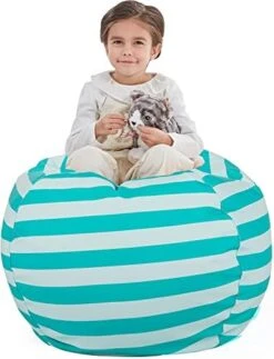 Nobildonna Stuffed Animal Storage Bean Bag Chair Cover Only For Kids Girls Toddler, Large Beanbag Chair Without Filling For Organizing Children Soft Plush Toys -Safavieh Furniture 41wGTMhH8AL. AC