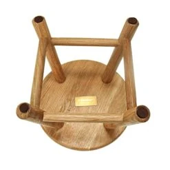 CONSDAN Kids Stool, Milking Stool, USA Grown Oak, Plant Stand, Handcrafted Solid Wood Stool, 9" Low Stool, Round Step Stool, Wooden Stool For Kids, Small Short Stool, Shoe Changing Stool(Natural) -Safavieh Furniture 41wNIw0PxIL
