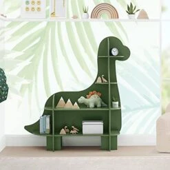 Delta Children Dinosaur Bookcase - Greenguard Gold Certified, Fern Green