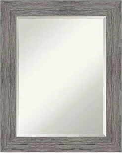 Amanti Art Vanity Framed Bathroom Mirror, Glass Size 22 X 28, Alta Brown Grey -Safavieh Furniture 41wa4UkOUNL. AC