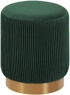 Duhome Modern Round Velvet Ottoman Footrest Vanity Stool Gray 16 Duhome Modern Round Velvet Ottoman Footrest Vanity Stool Gray -Safavieh Furniture 41wdY5d3WL. AC