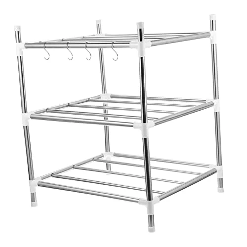 BUGUUYO 1pc Kitchen Storage Rack Metal Shelving Rack Metal Bakers Rack Adjustable Plant Stand Stainless Steel Storage Rack Countertop Shelf Organizer Seasoning Rack Kitchen Supplies Metal 1 BUGUUYO 1pc Kitchen Storage Rack Metal Shelving Rack Metal Bakers Rack Adjustable Plant Stand Stainless Steel Storage Rack Countertop Shelf Organizer Seasoning Rack Kitchen Supplies Metal