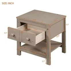 3-Piece Bedroom Set, Solid Wood Bedroom Set, Full Size Canopy Platform Bed With Trundle Bed And 2 Nightstands, Light Brown 15 3-Piece Bedroom Set, Solid Wood Bedroom Set, Full Size Canopy Platform Bed With Trundle Bed And 2 Nightstands, Light Brown -Safavieh Furniture 41ws14wJ0vL