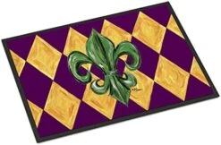 Caroline's Treasures 8133JMAT Mardi Gras Fleur De Lis Purple Green And Gold Indoor Or Outdoor Mat 24x36, Front Door Mat Indoor Outdoor Rugs For Entryway, Non Slip Washable Doormat Low Door Clearance, -Safavieh Furniture 41wxa5BicL. AC