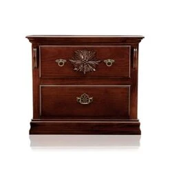 Of America FOA Hemps 2pc Brown Pine Wood Bedroom Set - King + Nightstand -Safavieh Furniture 41xIRXqD4rL