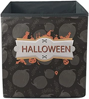 Dremagia Collapsible Storage Bin Box Large Open Toy Chest Cube Organizer, Boo Halloween 13 X 13 Inch 12 Dremagia Collapsible Storage Bin Box Large Open Toy Chest Cube Organizer, Boo Halloween 13 X 13 Inch - Image 12
