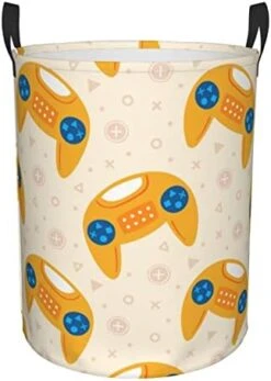Gbuzozie 62L Round Laundry Hamper Video Game Theme Storage Basket Waterproof Coating Cute Yellow Joysticks Organizer Bin For Nursery Clothes Toys 10 Gbuzozie 62L Round Laundry Hamper Video Game Theme Storage Basket Waterproof Coating Cute Yellow Joysticks Organizer Bin For Nursery Clothes Toys -Safavieh Furniture 41yAUczG1NL. AC
