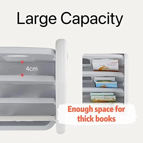 Sturdy Falling Free Children's Bookshelf With Storage Boxes For Boys And Girls, Toddler Kids Bookshelf Suitable For Age 1-12 Years Old, Modern Color Kids Bookshelf (Alphabet) 6 Sturdy Falling Free Children's Bookshelf With Storage Boxes For Boys And Girls, Toddler Kids Bookshelf Suitable For Age 1-12 Years Old, Modern Color Kids Bookshelf (Alphabet) - Image 6