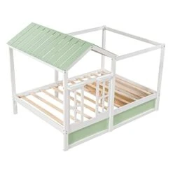 House Bed Full For Kids With Storage Drawer, Wood Cabin Tent Bed Frame For Girls Boys, Montessori Beds With Roof And Window, Full Size, Green 19 House Bed Full For Kids With Storage Drawer, Wood Cabin Tent Bed Frame For Girls Boys, Montessori Beds With Roof And Window, Full Size, Green -Safavieh Furniture 41yL975dmkL