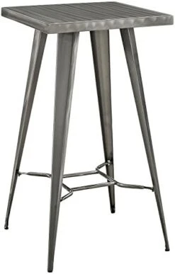 Modway Direct Rustic Modern Farmhouse Steel Metal Square Bar Table In Gunmetal -Safavieh Furniture 41ySKKTXhZL. AC