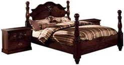 Of America FOA Hemps 2pc Brown Pine Wood Bedroom Set - King + Nightstand -Safavieh Furniture 41yemk83 SL. AC 2