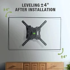 USX MOUNT Full Motion TV Mount, Swivel Articulating Tilt TV Wall Mount For 26-55" LED, OLED, 4K TVs, TV Bracket Wall Mount With VESA 400x400mm Up To 60lbs, Perfect Center Design -XMM006-1 -Safavieh Furniture 41yluMYd8YL
