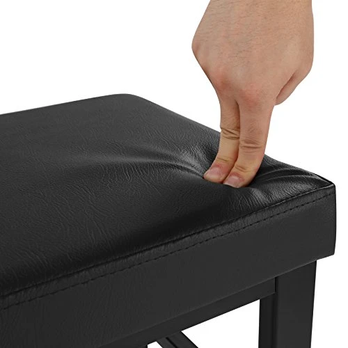 SONGMICS Shoe Bench, 3-Tier Shoe Rack For Entryway, Storage Organizer With Foam Padded Seat, Faux Leather, Metal Frame, For Living Room, Hallway, 12.2 X 31.9 X 19.3 Inches, Black ULBS58H 4 SONGMICS Shoe Bench, 3-Tier Shoe Rack For Entryway, Storage Organizer With Foam Padded Seat, Faux Leather, Metal Frame, For Living Room, Hallway, 12.2 X 31.9 X 19.3 Inches, Black ULBS58H - Image 4